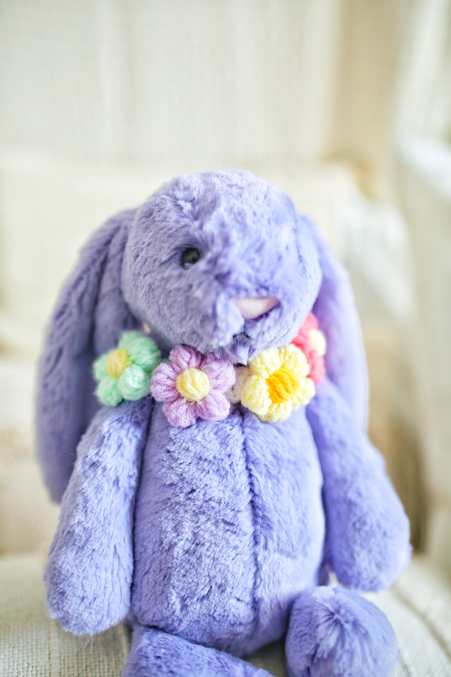 Pastel Petals Crochet Doll Bib/Collar - Yellow🌸🌼✨