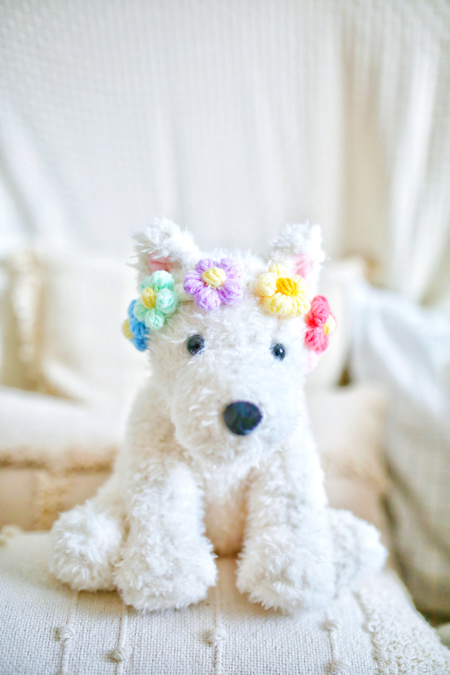 Pastel Petals Crochet Doll Bib/Collar - Yellow🌸🌼✨