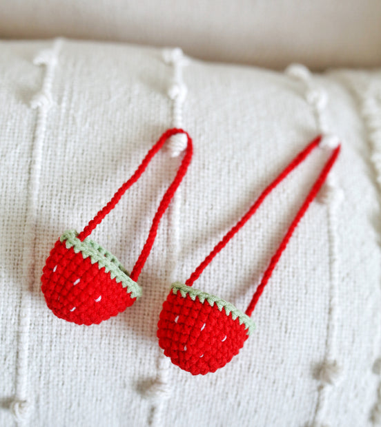 Strawberry Sweetie Crochet Crossbody Doll Bag 🍓✨
