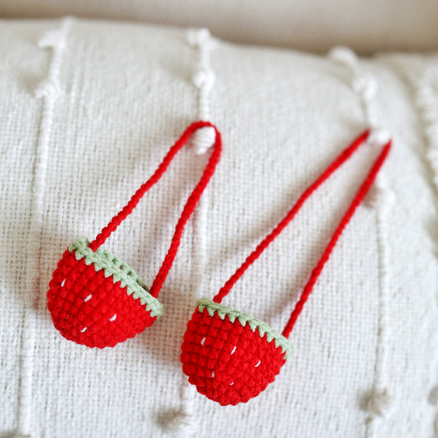 Strawberry Sweetie Crochet Crossbody Doll Bag 🍓✨