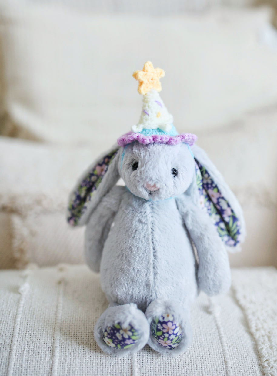 Starry Sky Birthday Crochet Doll Hat 💙⭐🎉