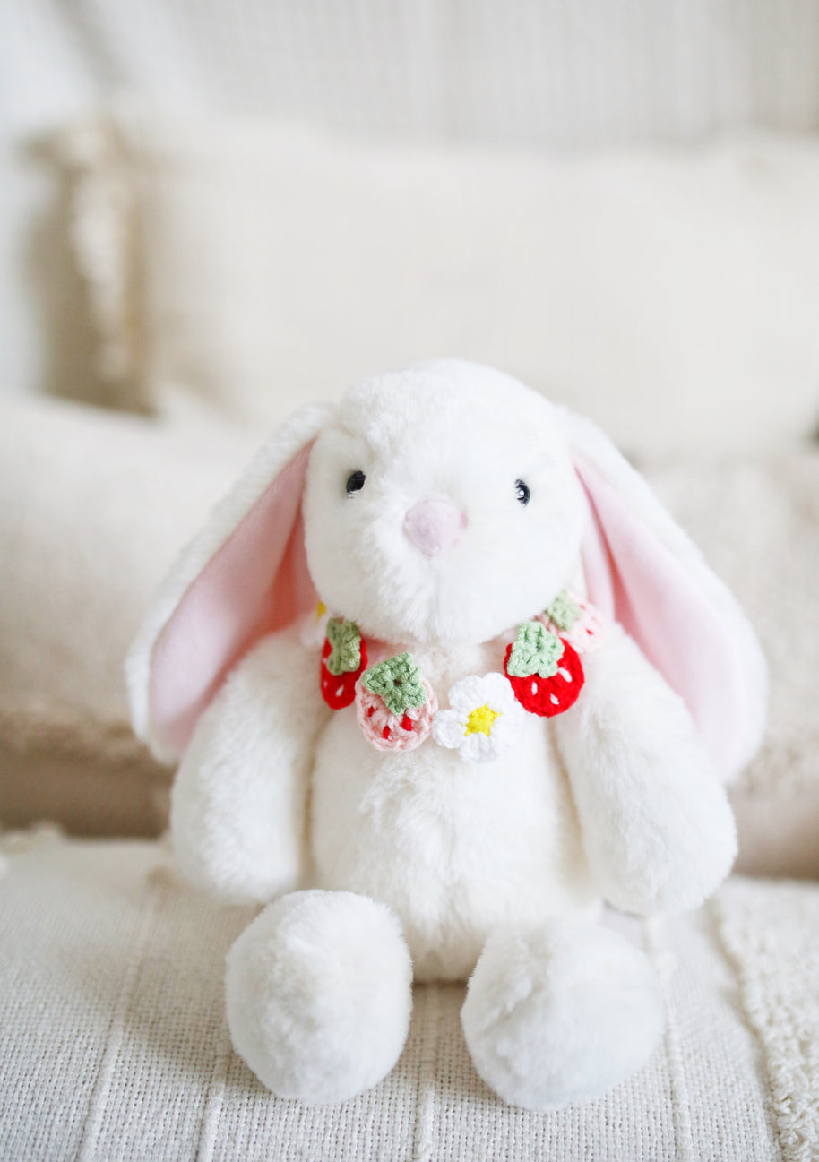 Strawberry Garden Crochet Doll Bib/Collar 🍓🌼🌿