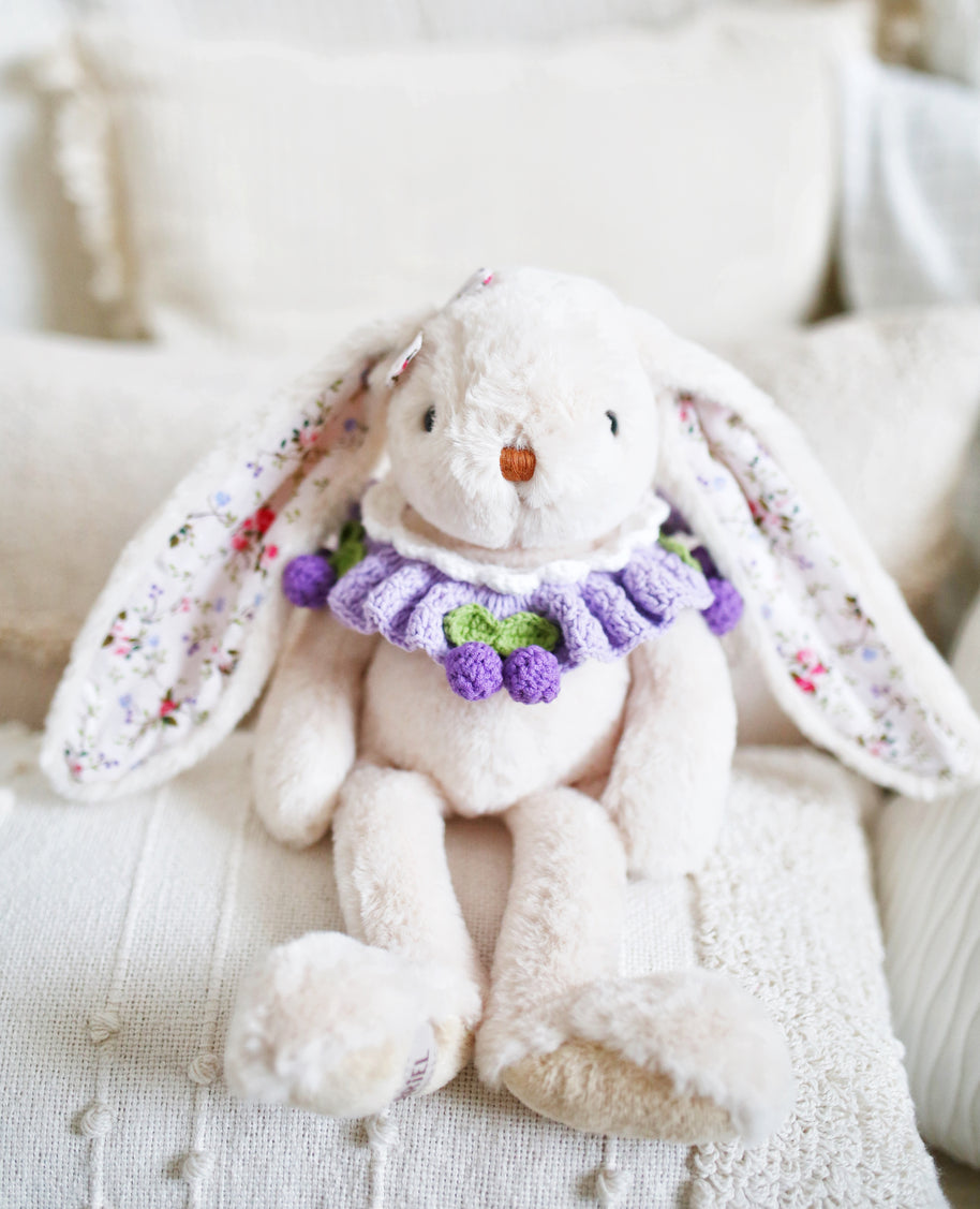 💜Berry Bloom Crochet Doll Bib/Collar 🍇🌸💜