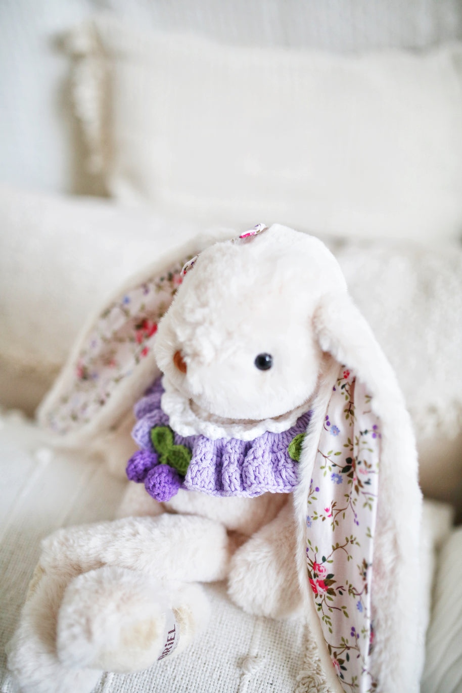 💜Berry Bloom Crochet Doll Bib/Collar 🍇🌸💜