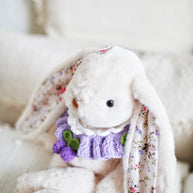 💜Berry Bloom Crochet Doll Bib/Collar 🍇🌸💜