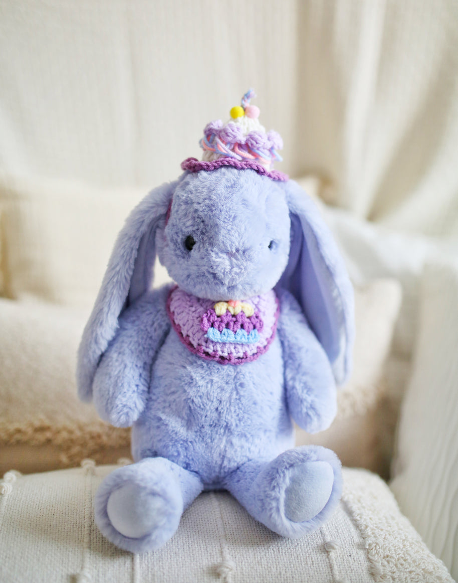 Pastel Birthday Cake Crochet Doll Outfit 🎂💜🍭