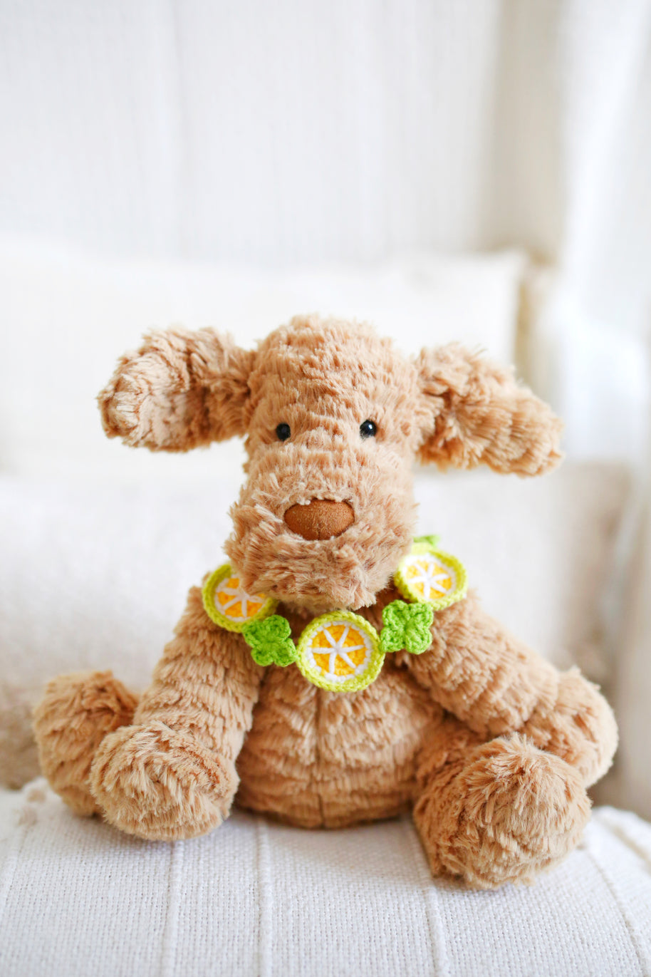 🍊 Citrus Bloom Crochet Doll Bib🍊