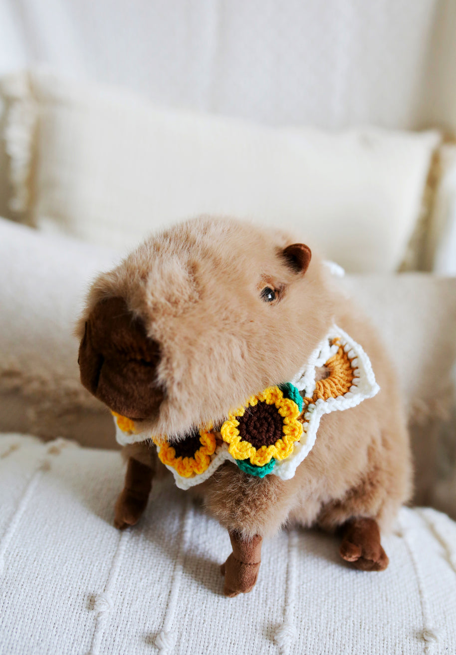 Sunshine Bloom Crochet Doll Bib