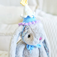 Starry Sky Birthday Crochet Doll Hat 💙⭐🎉
