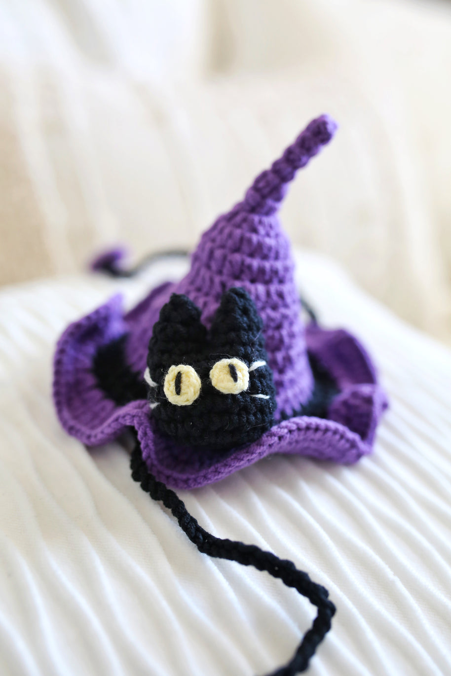 Midnight Meow Halloween Crochet Doll Outfit 💜✨