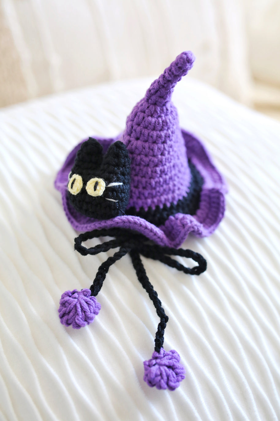 Midnight Meow Halloween Crochet Doll Outfit 💜✨