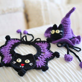 Midnight Meow Halloween Crochet Doll Outfit 💜✨