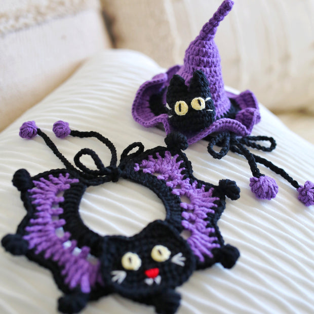 Midnight Meow Halloween Crochet Doll Outfit 💜✨