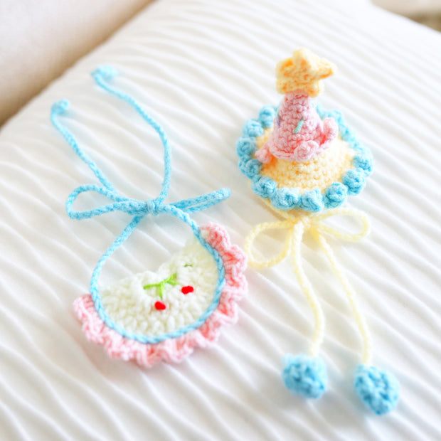 Pastel Cherry Birthday Crochet Doll Outfit 🌸💛