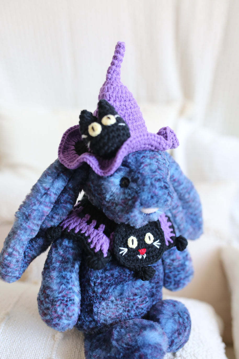 Midnight Meow Halloween Crochet Doll Outfit 💜✨