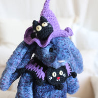 Midnight Meow Halloween Crochet Doll Outfit 💜✨