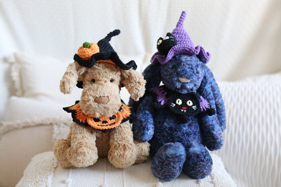 Pumpkin Spells Halloween Crochet Doll Outfit 🎃🖤✨