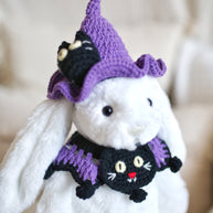 Midnight Meow Halloween Crochet Doll Outfit 💜✨