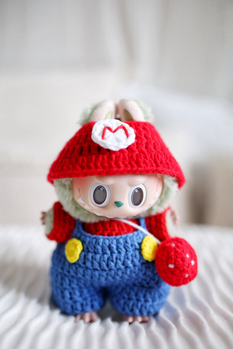 Pixel Hero Crochet Doll Outfit Set 🎮🍄⭐