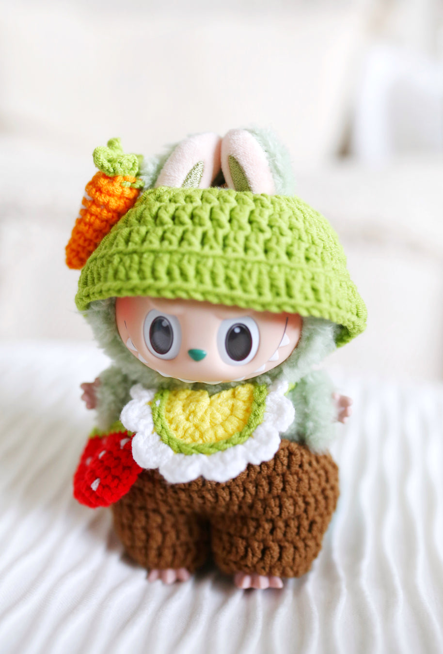 Garden Picnic Crochet Doll Outfit Set 🥕🍓🌼