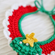 🎄 Merry Pines Crochet Collar  – Handmade Christmas Tree Collars for Plush Toys, Dolls & Pets