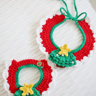 🎄 Merry Pines Crochet Collar  – Handmade Christmas Tree Collars for Plush Toys, Dolls & Pets