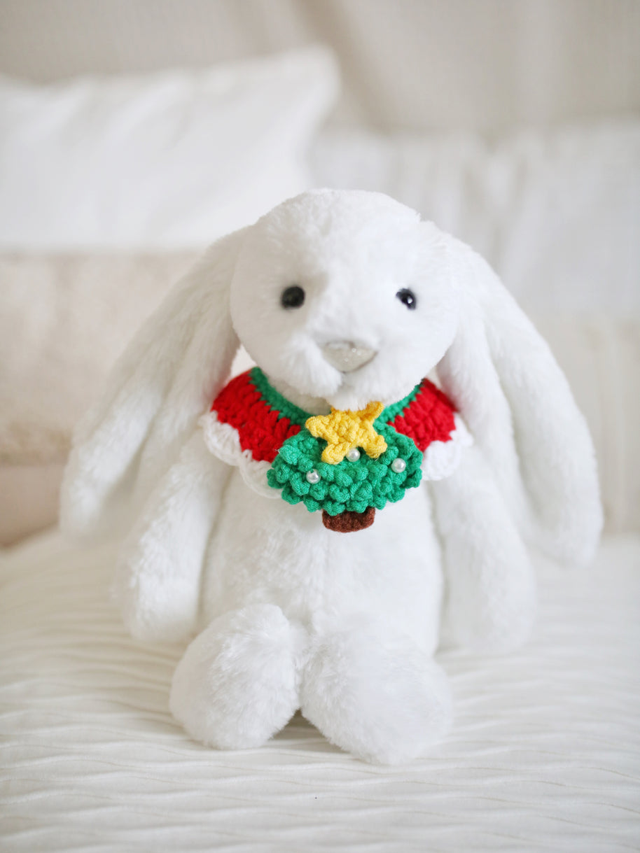 🎄 Merry Pines Crochet Collar  – Handmade Christmas Tree Collars for Plush Toys, Dolls & Pets