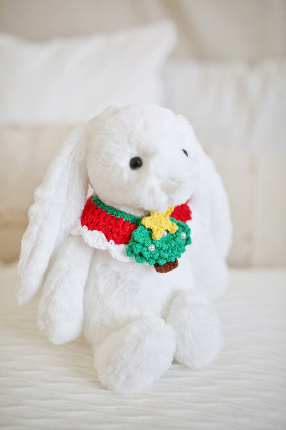 🎄 Merry Pines Crochet Collar  – Handmade Christmas Tree Collars for Plush Toys, Dolls & Pets