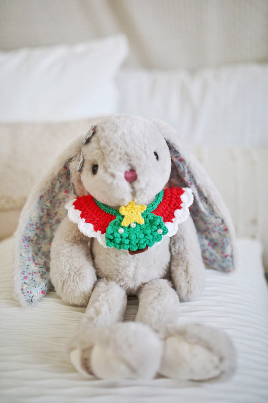 🎄 Merry Pines Crochet Collar  – Handmade Christmas Tree Collars for Plush Toys, Dolls & Pets