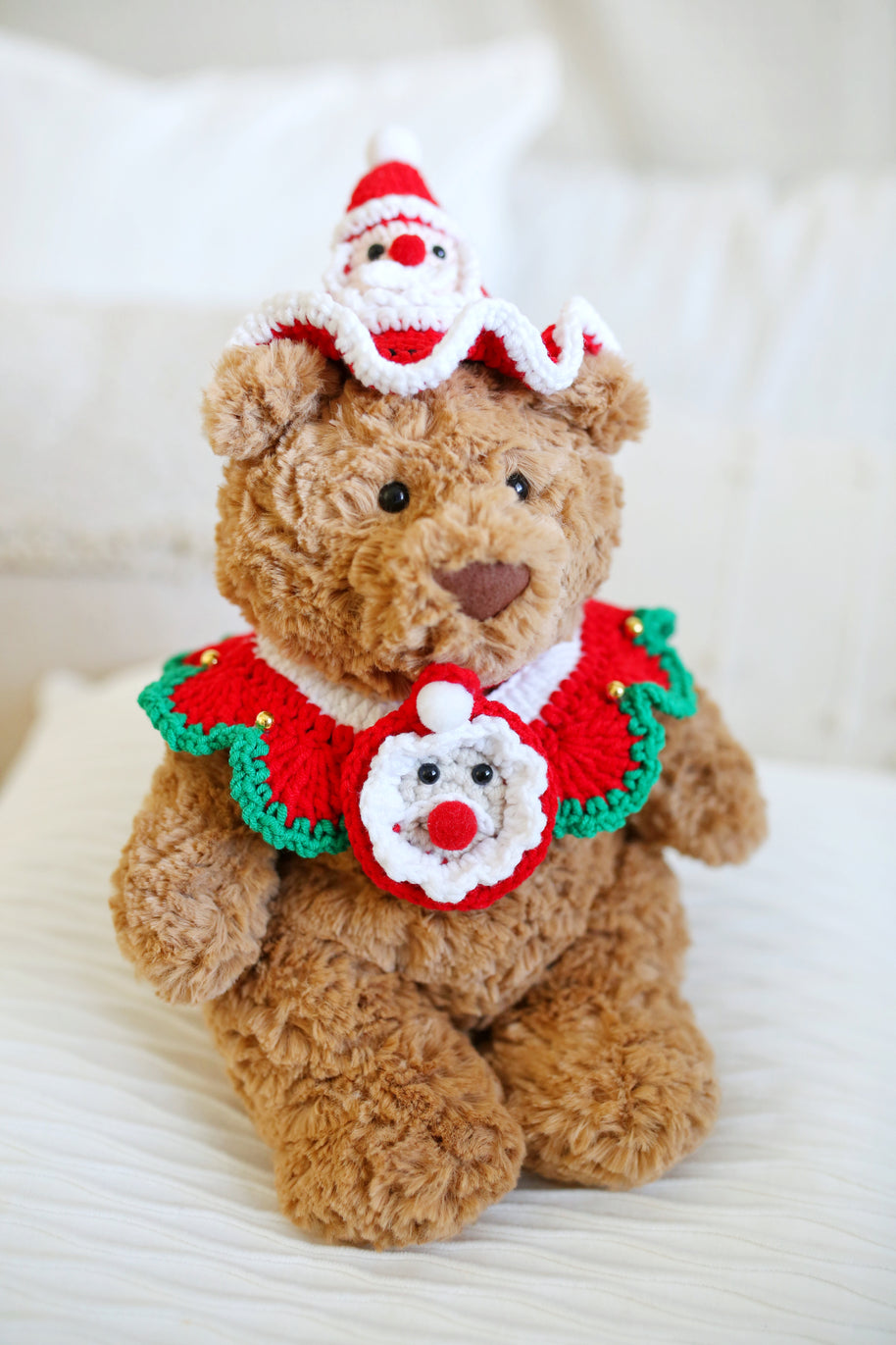 🎅 Santa’s Cheer Crochet Collar🎄✨