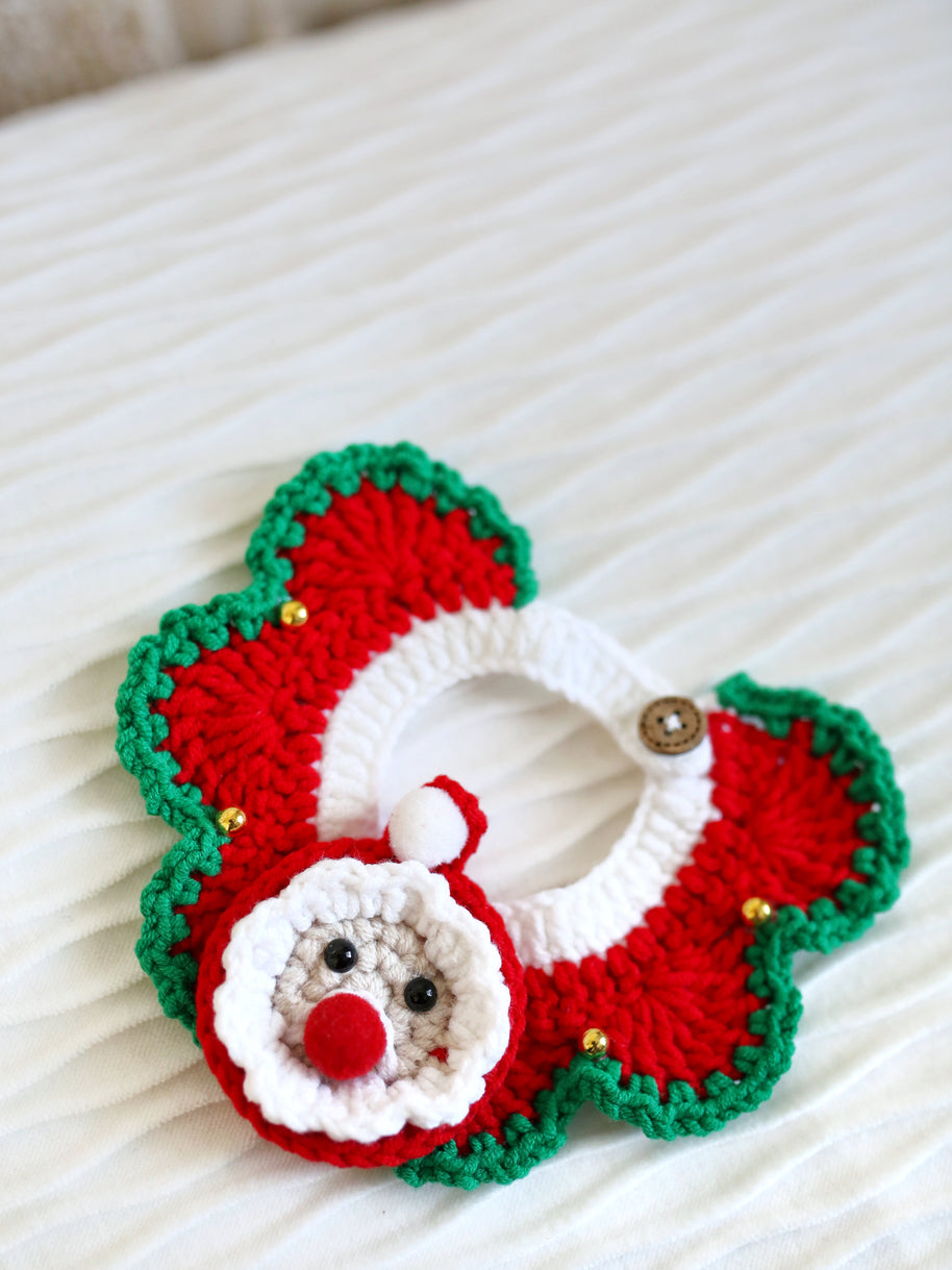 🎅 Santa’s Cheer Crochet Collar🎄✨