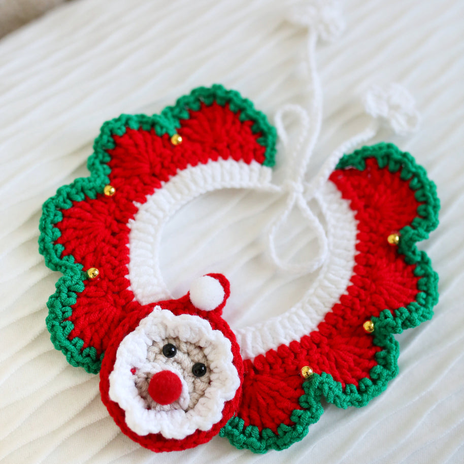 🎅 Santa’s Cheer Crochet Collar🎄✨