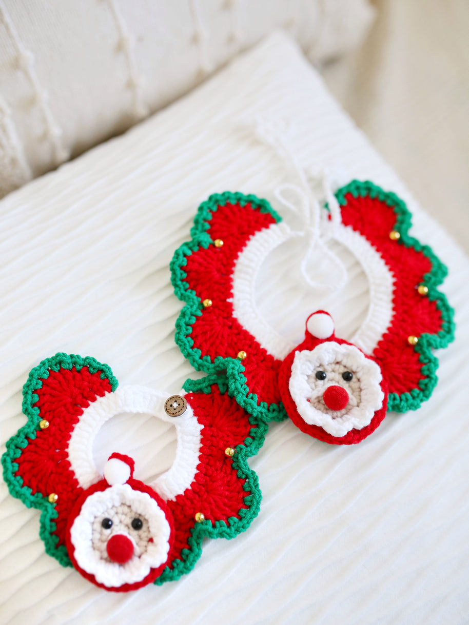 🎅 Santa’s Cheer Crochet Collar🎄✨