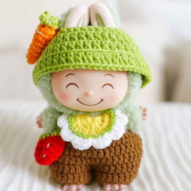 Garden Picnic Crochet Doll Outfit Set 🥕🍓🌼