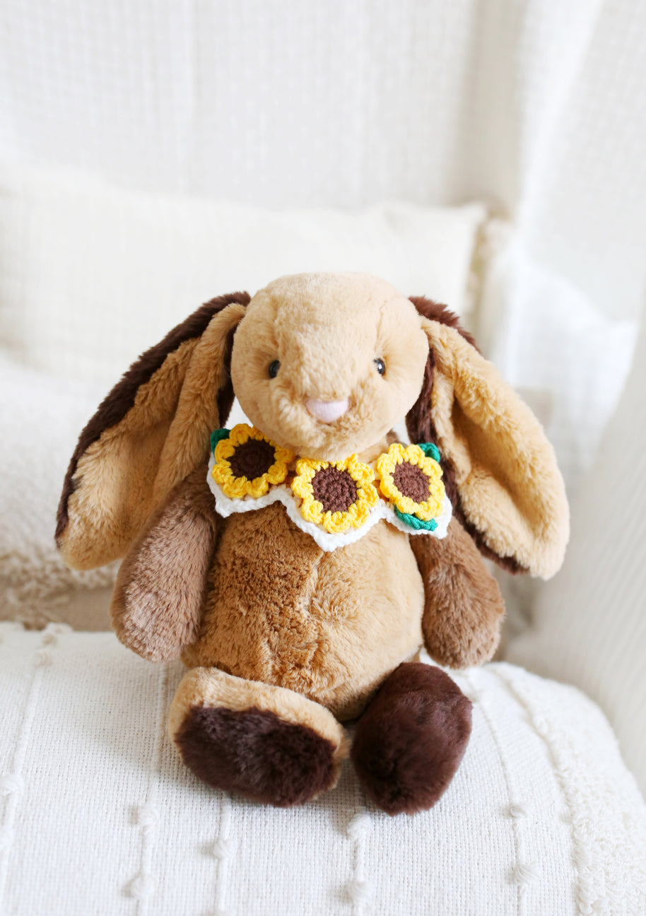 Sunshine Bloom Crochet Doll Bib