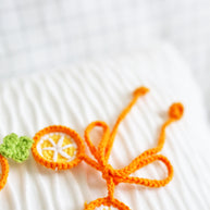 Handmade Crochet Orange Slice Doll Bib/Collar 🍊
