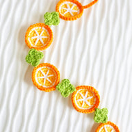 Handmade Crochet Orange Slice Doll Bib/Collar 🍊