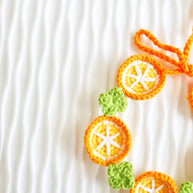 Handmade Crochet Orange Slice Doll Bib/Collar 🍊