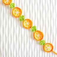 Handmade Crochet Orange Slice Doll Bib/Collar 🍊
