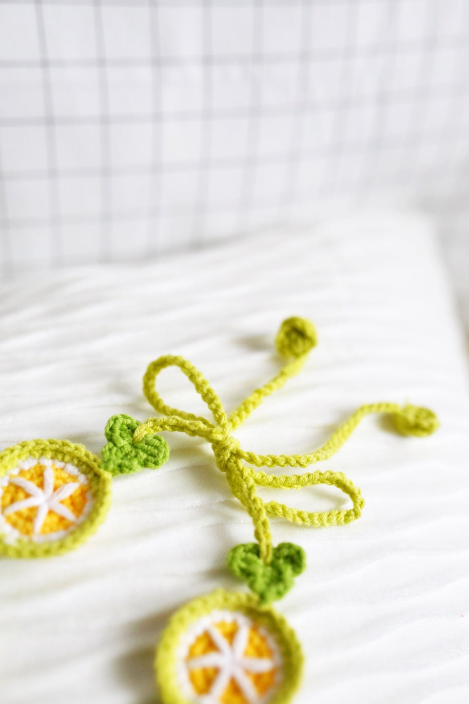 🍊 Citrus Bloom Crochet Doll Bib🍊