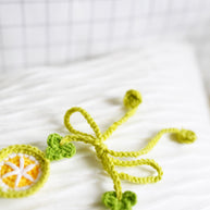 🍊 Citrus Bloom Crochet Doll Bib🍊