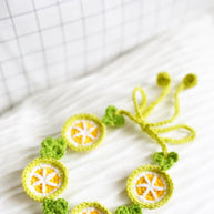 🍊 Citrus Bloom Crochet Doll Bib🍊