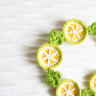 🍊 Citrus Bloom Crochet Doll Bib🍊