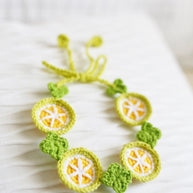 🍊 Citrus Bloom Crochet Doll Bib🍊