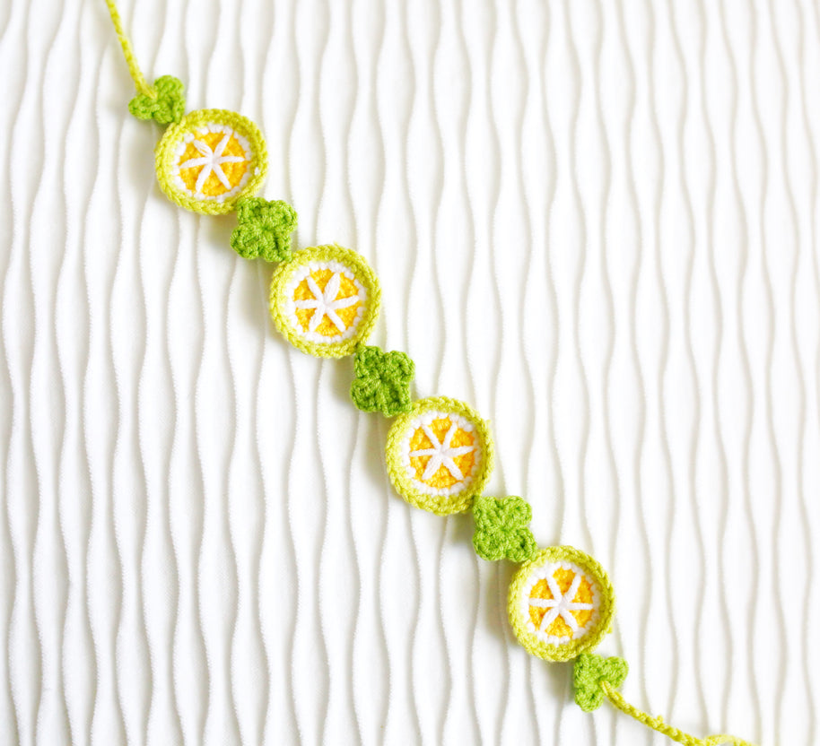 🍊 Citrus Bloom Crochet Doll Bib🍊