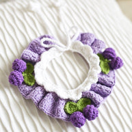 💜Berry Bloom Crochet Doll Bib/Collar 🍇🌸💜