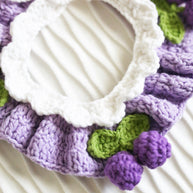 💜Berry Bloom Crochet Doll Bib/Collar 🍇🌸💜