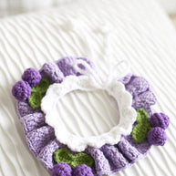 💜Berry Bloom Crochet Doll Bib/Collar 🍇🌸💜