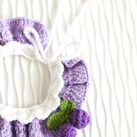 💜Berry Bloom Crochet Doll Bib/Collar 🍇🌸💜