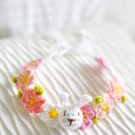 Blossom Bunny Crochet Doll Bib/Collar 🌸🐰💖